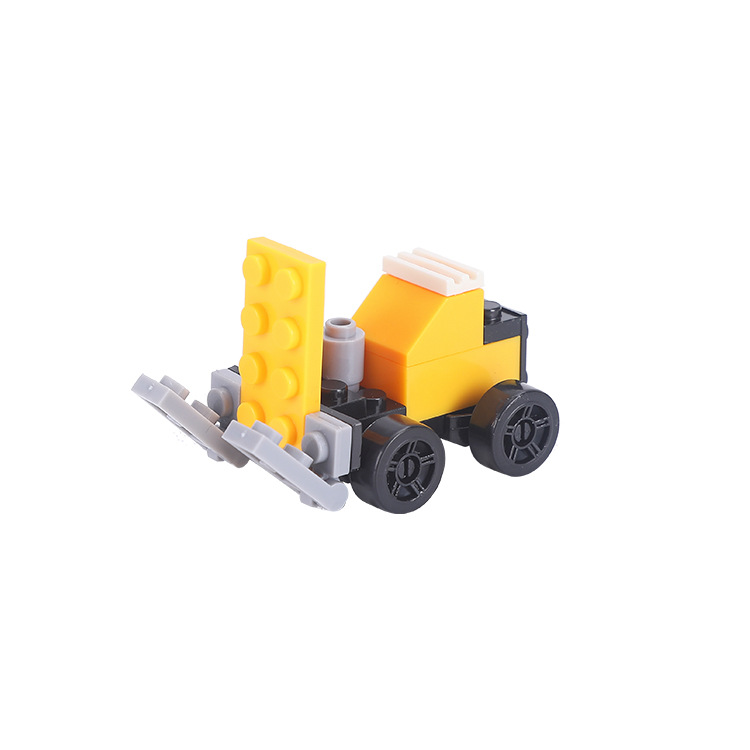 Wholesale of mini assembly engineering vehicles, children's assembly small particle building blocks, racing cars, kindergarten early education toys Item Picture