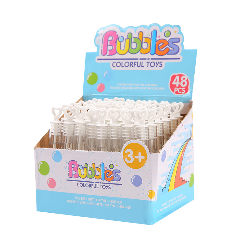 Portable test tube unbreakable bubble water toy mini heart-shaped bubble stick Festival wedding love test tube bubble water Item Picture
