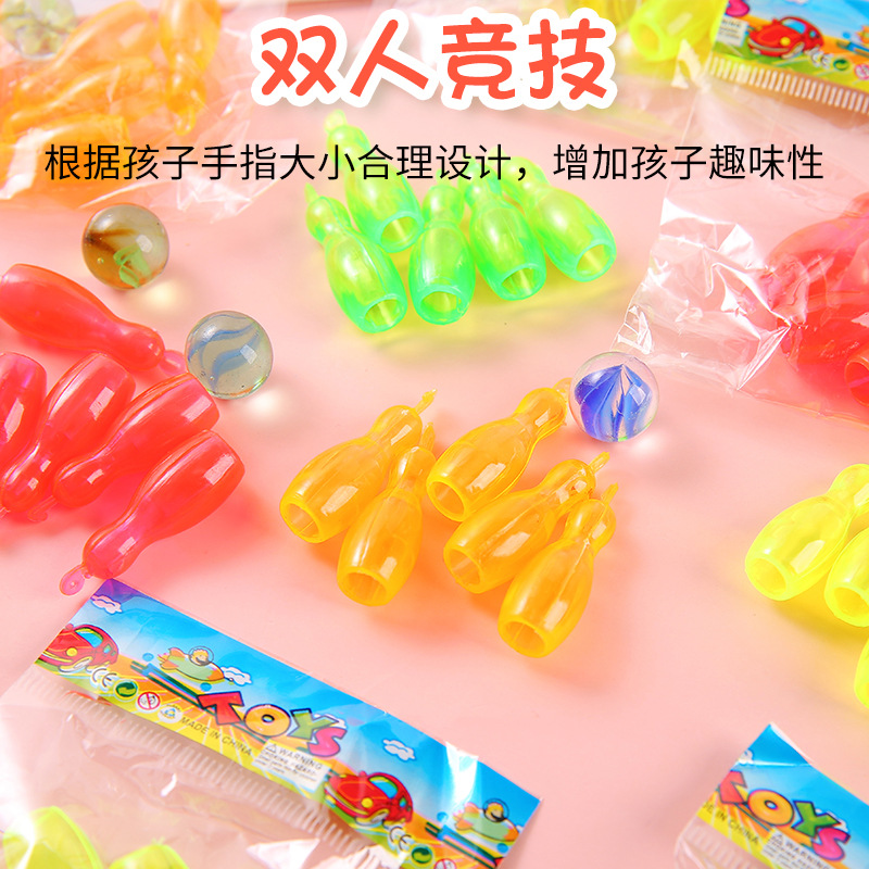 Mini small bowling set, desktop casual and educational indoor game bowling toy, parent-child interactive toy details Picture