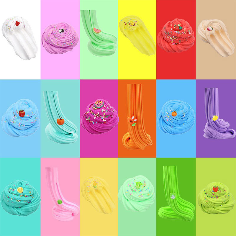 Cross-border customized fruit butter slime, cotton Slime, Pineapple Strawberry Fruit Slime toy 200ml Specification drawing