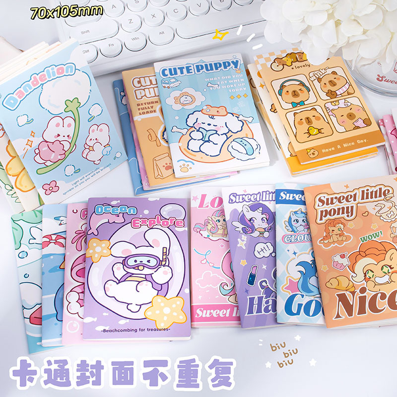 Cartoon-themed fun little notebooks, portable student reward gifts, exercise books, cute mini notebooks for children Application Scenario