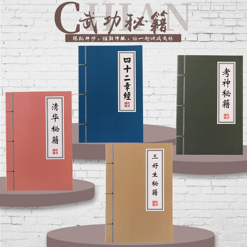 Creative stationery, retro diary notebook, Wulin Secret Book 32K notepad, car line notebook A5 student notebook Application Scenario