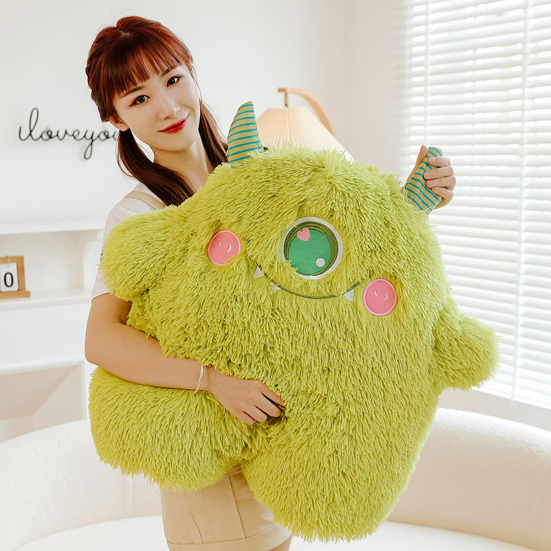 Ugly and cute Internet celebrity Instagram green little monster plush toys, sleeping pillows, cartoon figurines, doll gifts for women wholesale Specification drawing