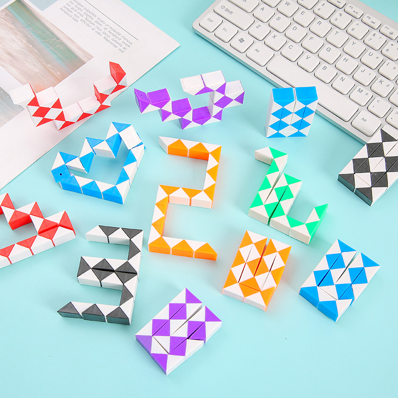 Small versatile Magic Ruler Rubik's Cube toy, 24-piece Magic ruler children's educational Rubik's cube intelligence toy, small gift for kindergarten Specification drawing