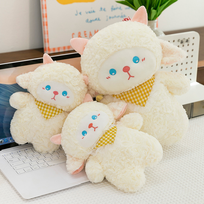 Wholesale of new trendy DY scarf, little lamb doll, plush, soothing and cute doll toys for girls full figure