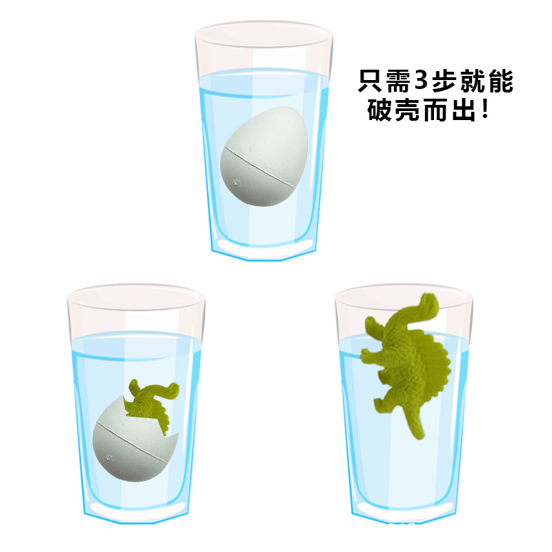 Wholesale of new and unique water-swelling toys, dinosaur toys, children's toys, dinosaur egg hatching eggs, and educational toys Item Picture