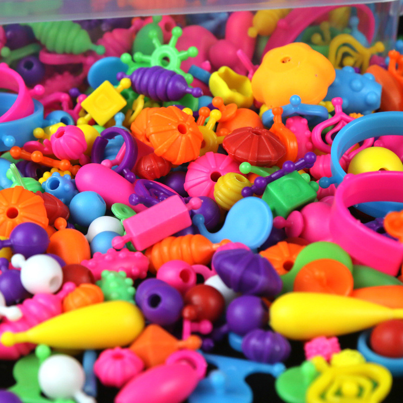 250 DIY toys, children's handcrafted beading, versatile cordless pop beading, girls' necklaces, bracelets, and beading Specification drawing