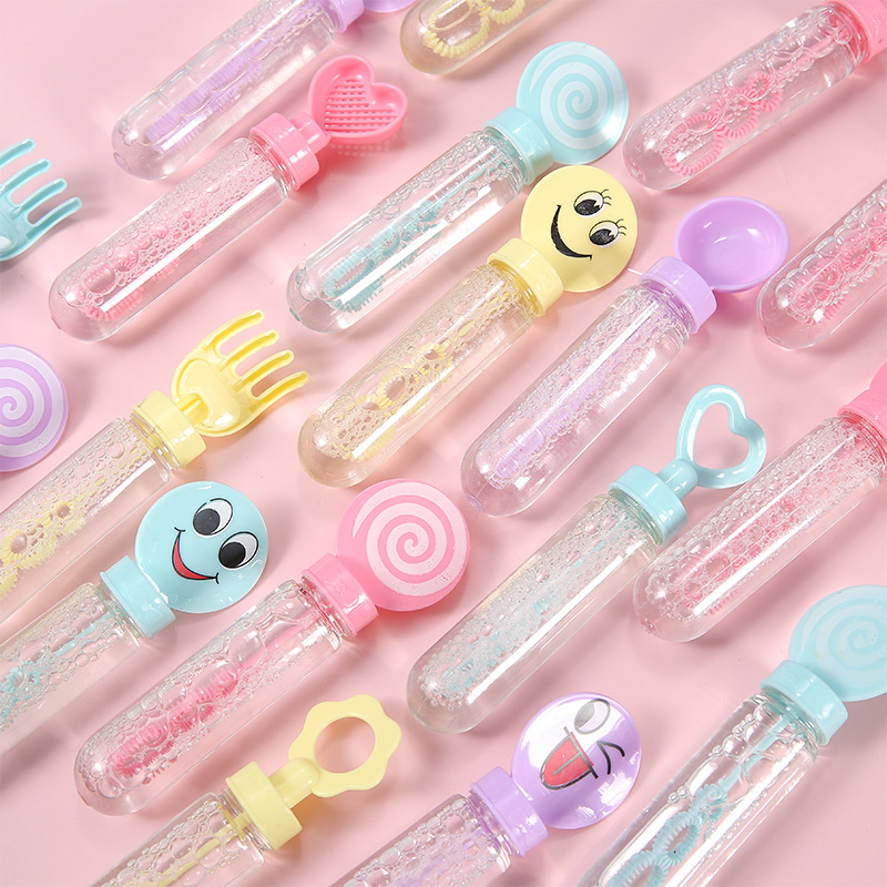 Cartoon animal bubble sticks, mini portable bubble-blowing toys, children's bubble water, kindergarten gifts, street stall supplies Specification drawing