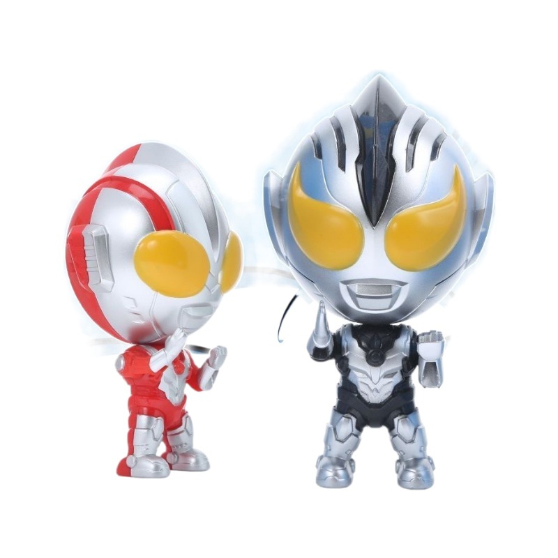 A popular cartoon Ultraman gyroscope superhero glowing rotating children's battle gyroscope doll transformation toy Item Picture