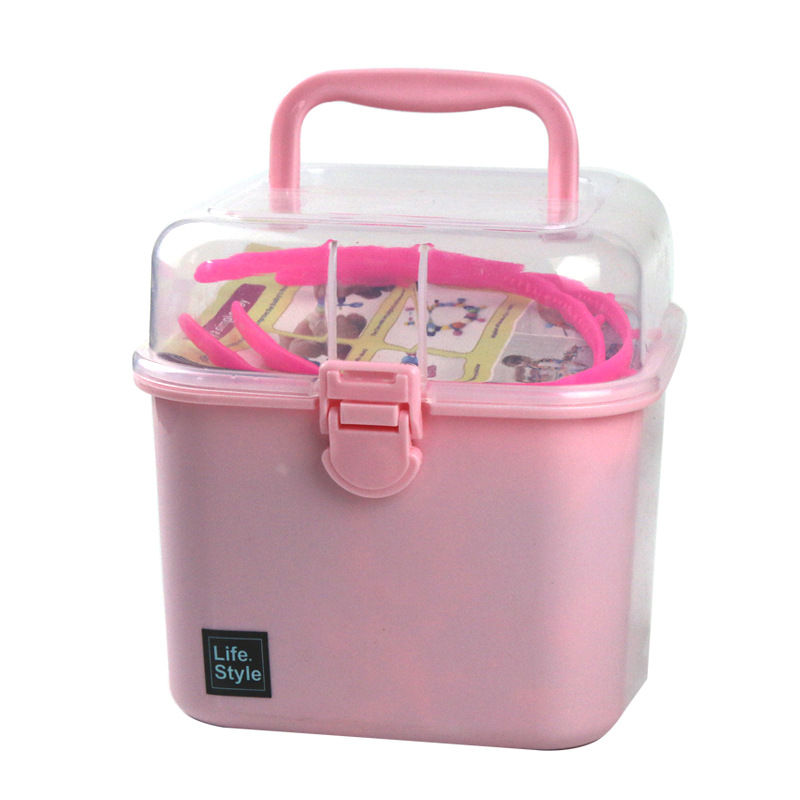 550 pieces of high-quality boxed toys, pop beaded, hand-strung plastic girl necklaces and bracelets from the source factory Item Picture