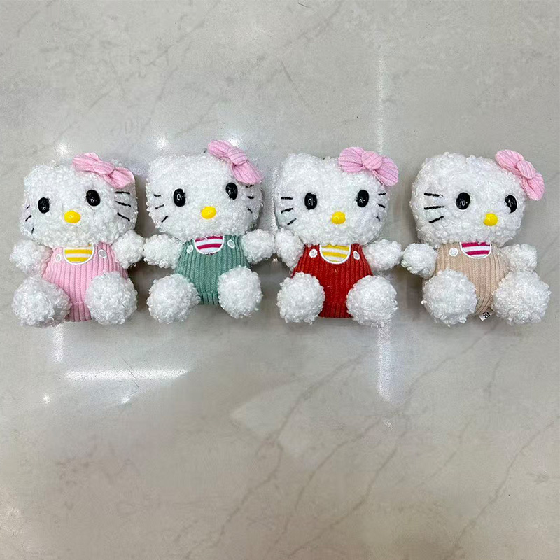 Juguete de peluche kt gato animal recuerdo cubo de peluche ins muñeca creativa colgante de alrededor de la caricatura colgante de peluche llavero muppet colgante adorable decoración clip de regalo máquina de muñeca fábrica venta directa details Picture