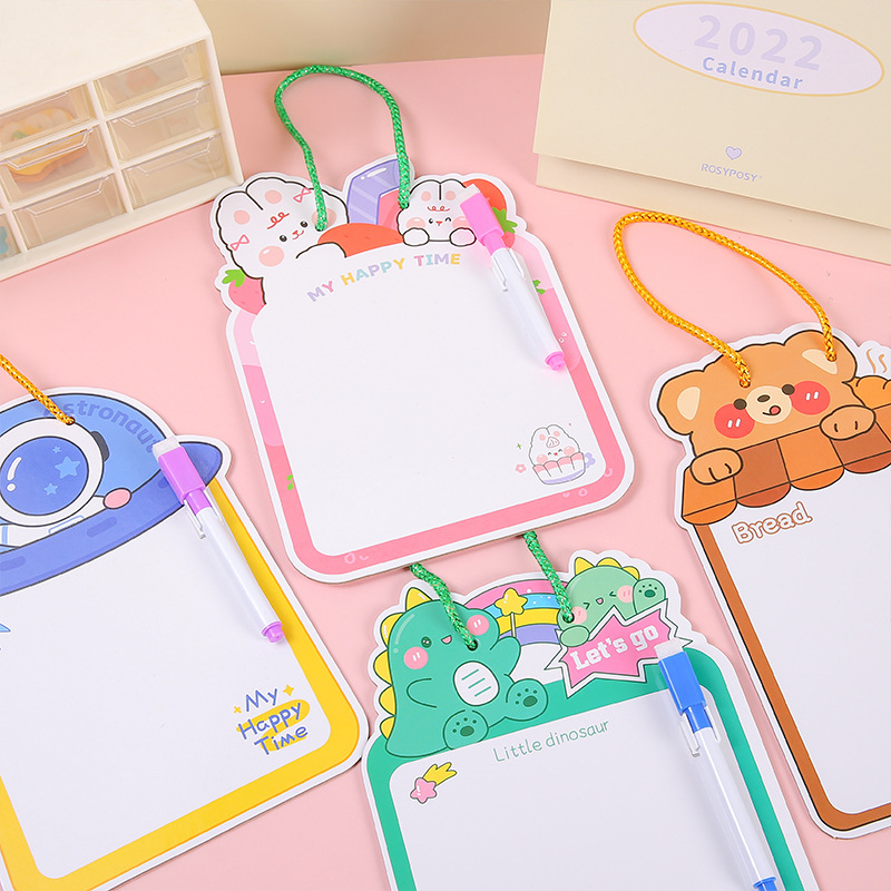 Cartoon double-sided erasable drawing board, kindergarten children's drawing and graffiti small whiteboard, kindergarten early education message writing board Specification drawing
