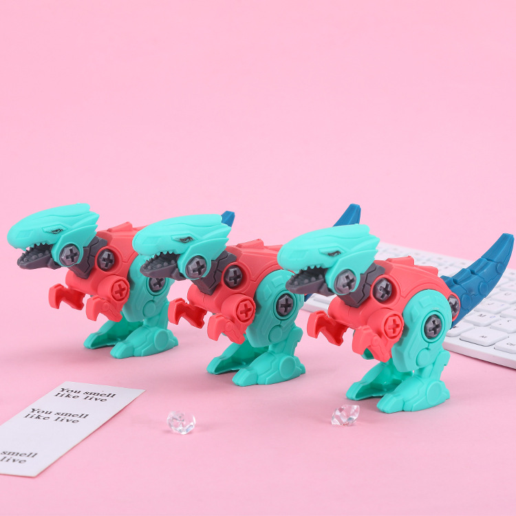 DIY educational dinosaur toys that can be assembled by screwing, children's gifts, small toys, gifts, wholesale from street stalls details Picture