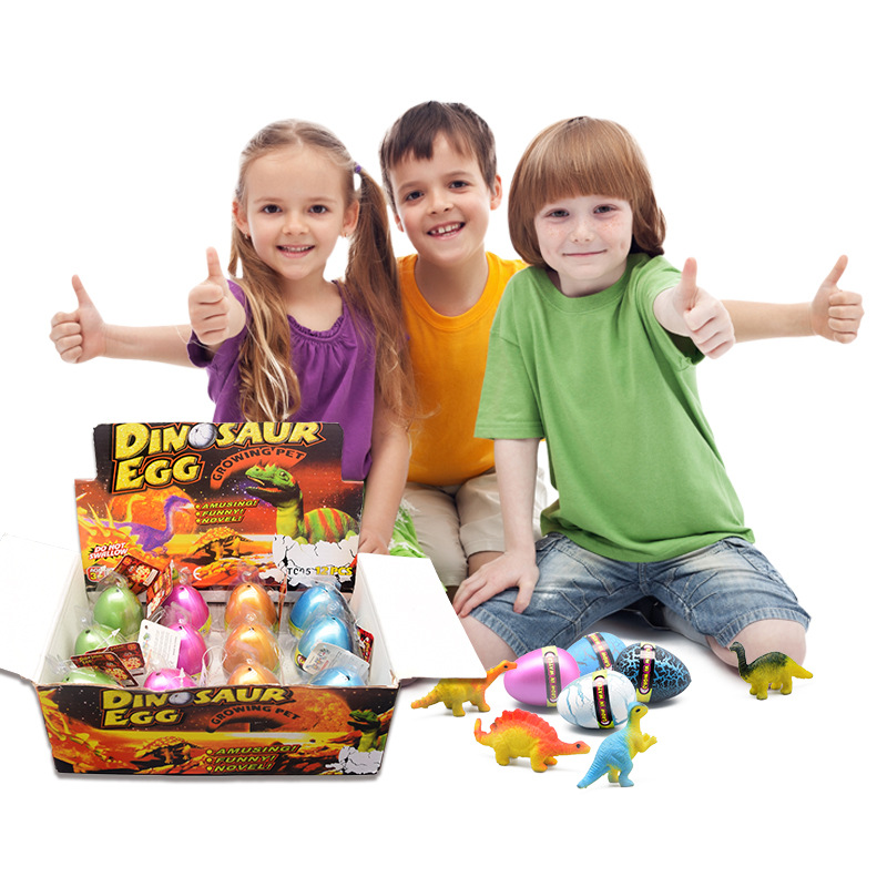 New creative pattern cross-border small toys, water-soaked egg hatching children's simulation dinosaur egg model blind box toys Specification drawing
