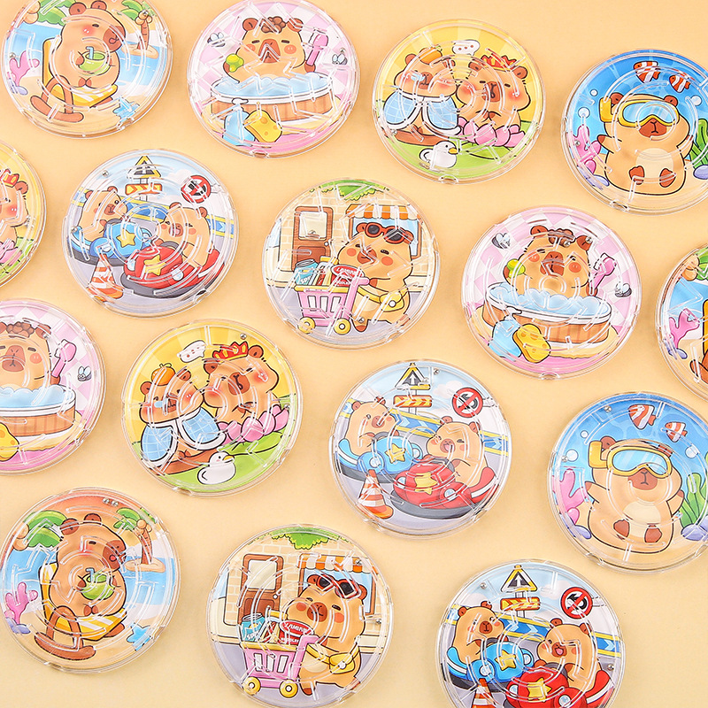 Capybara walking ball maze training puzzle toy, handheld balanced ball track maze, kindergarten toy reward benefit details Picture
