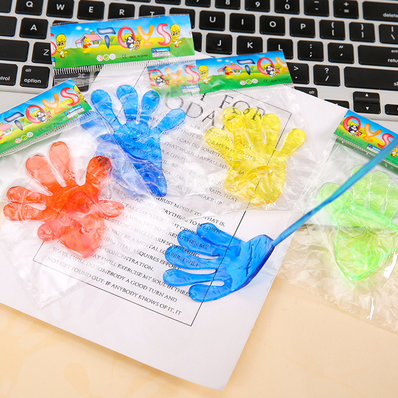 Elastic stretchable sticky hand toy, sticky palm climbing wall, sticky little hand creative prank, nostalgic little toy for the 80s generation Application Scenario