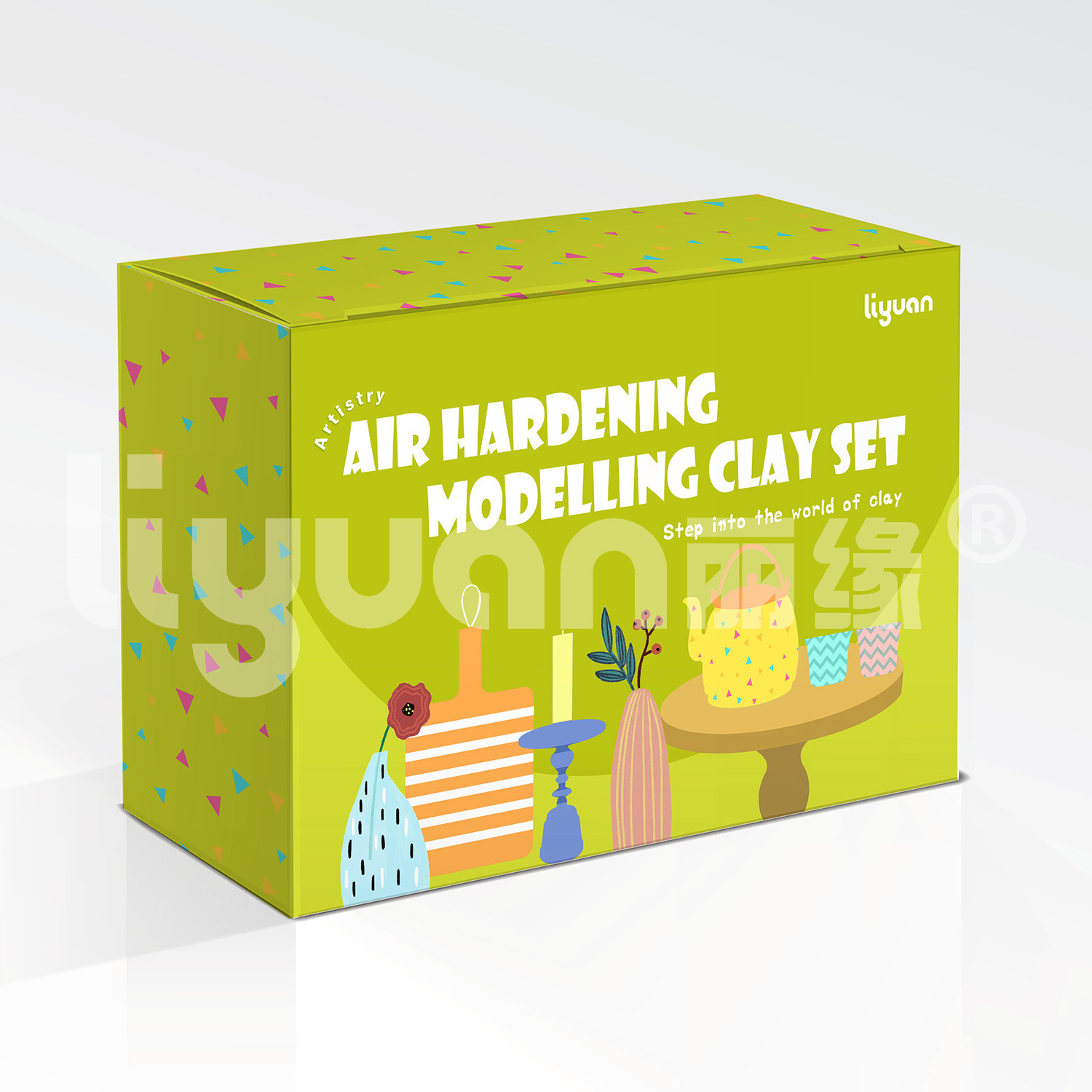 Cross-border stone plastic clay no-baking air-drying pottery clay pottery tool set, children's diy handicraft material package can be customized Item Picture