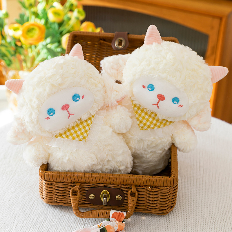 Wholesale of new trendy DY scarf, little lamb doll, plush, soothing and cute doll toys for girls Specification drawing