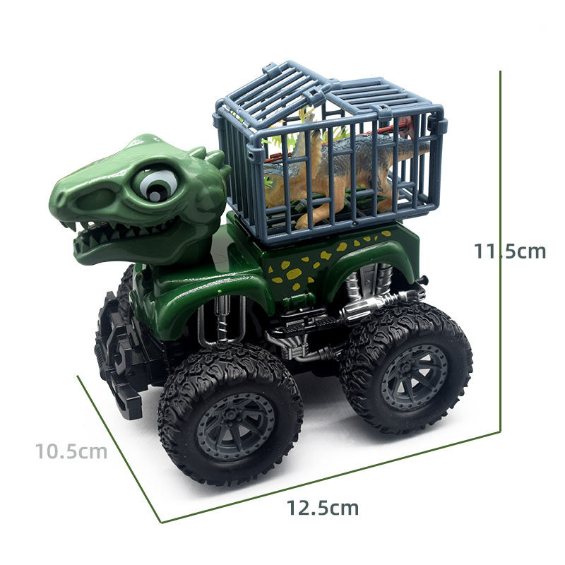 Wholesale of carefully selected children's toy cars, including simulation dinosaur cage inertial cars, dinosaur transport car models, and rebound cars Item Picture