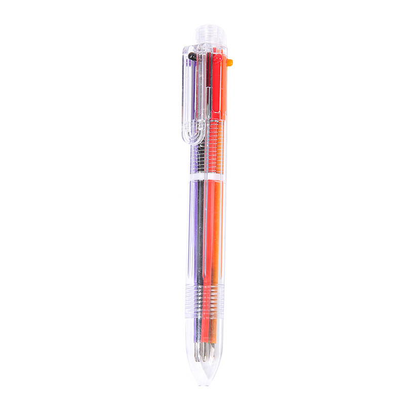 Creative and cute cartoon multi-color 6-color ballpoint pen, press pen, colored medium oil pen stationery, kindergarten stationery gifts Item Picture