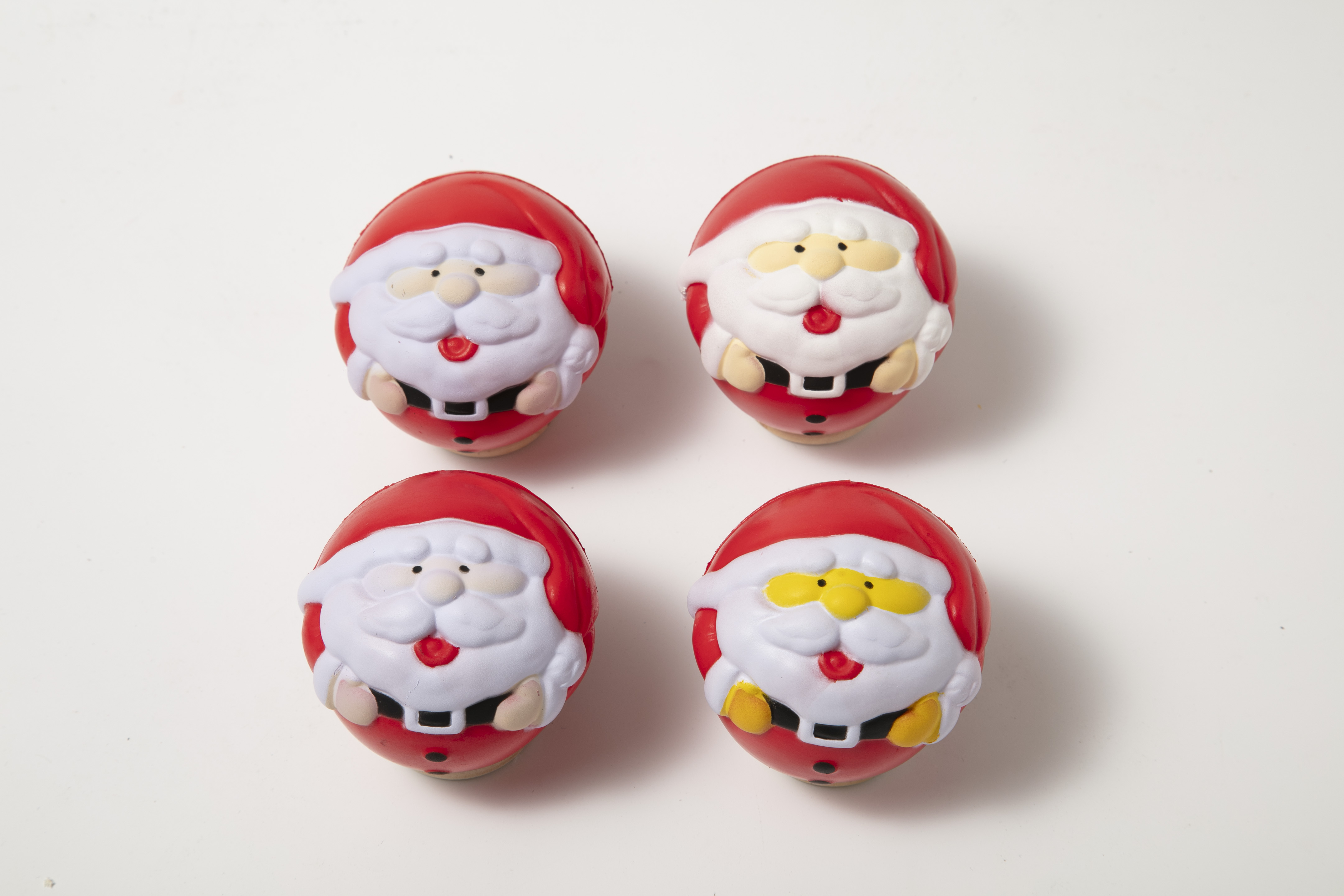 厂家批发6.3cmPU发泡球圣诞老人卡通礼品圣诞节玩具解压实心压力球玩具厂家批发