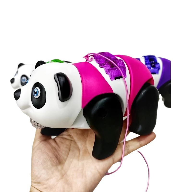 Electric leash, panda, children's leash, learning to walk, light, music, walking, giant panda, crawling, red panda, street toys Item Picture