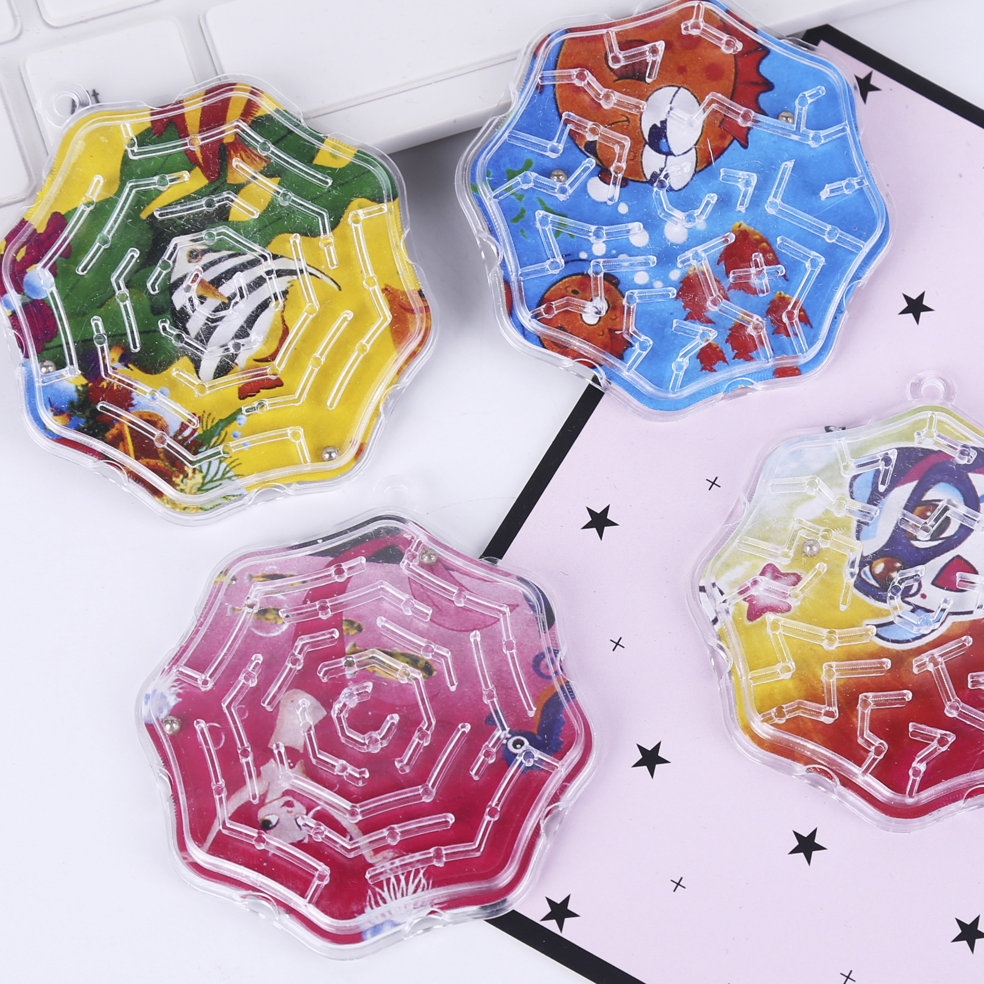 Circular maze, children's steel ball maze, educational toys, ball track maze, student prizes, street stall supply details Picture