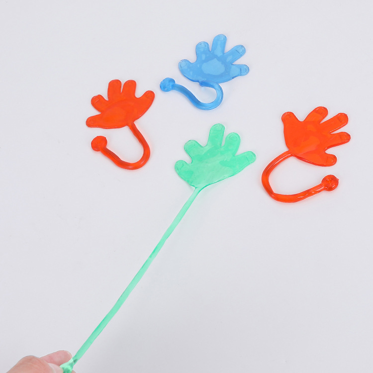 80 Nostalgic toys, elastic stretchable sticky palm, large wall climbing palm prank toys, small prank little hands details Picture