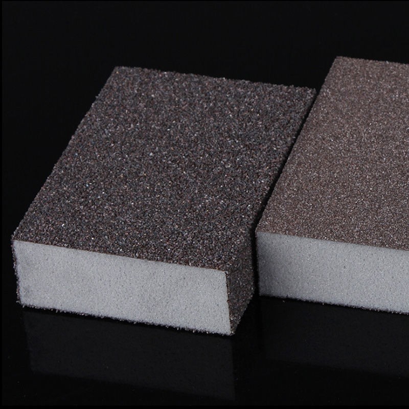 Wholesale of four-sided sponge sandpaper pieces, wear-resistant sand block models, soft clay sponge sand pieces, and metal polishing and grinding tools Specification drawing