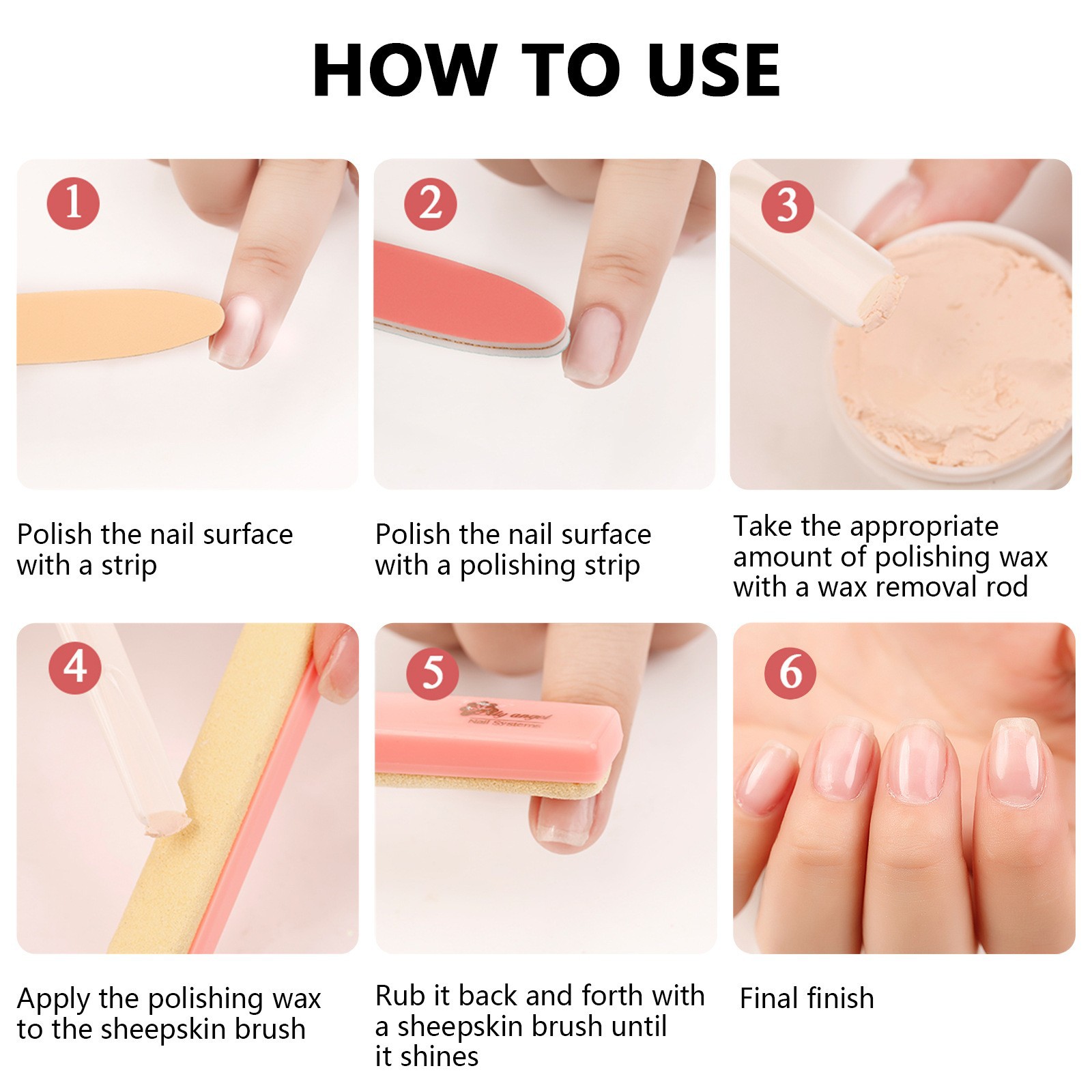 Amazon Nail Art Wonder Polishing Wax Tool Set for beginners and novices, specially designed for home use in nail care and opening a store Application Scenario