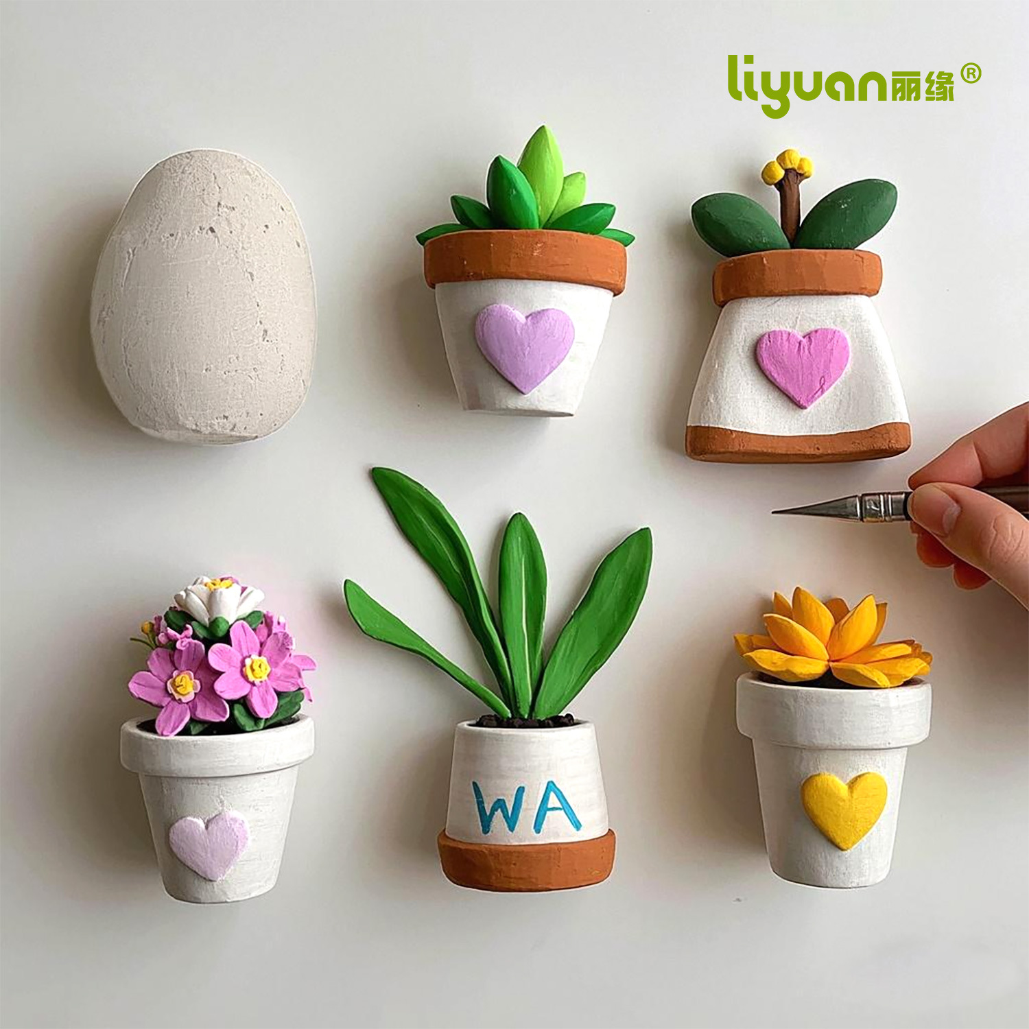 Cross-border stone plastic clay no-baking air-drying pottery clay pottery tool set, children's diy handicraft material package can be customized Specification drawing