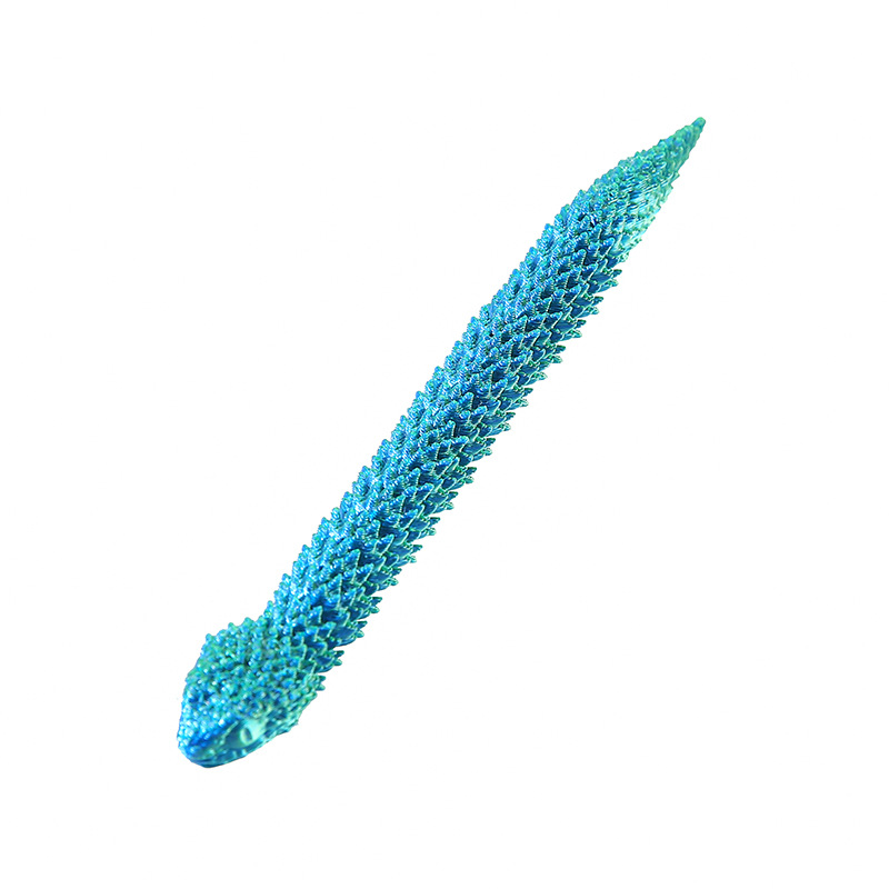 3D printed Viper modern art style model toy, movable snake joint ornament, gemstone Viper cross-border wholesale Item Picture