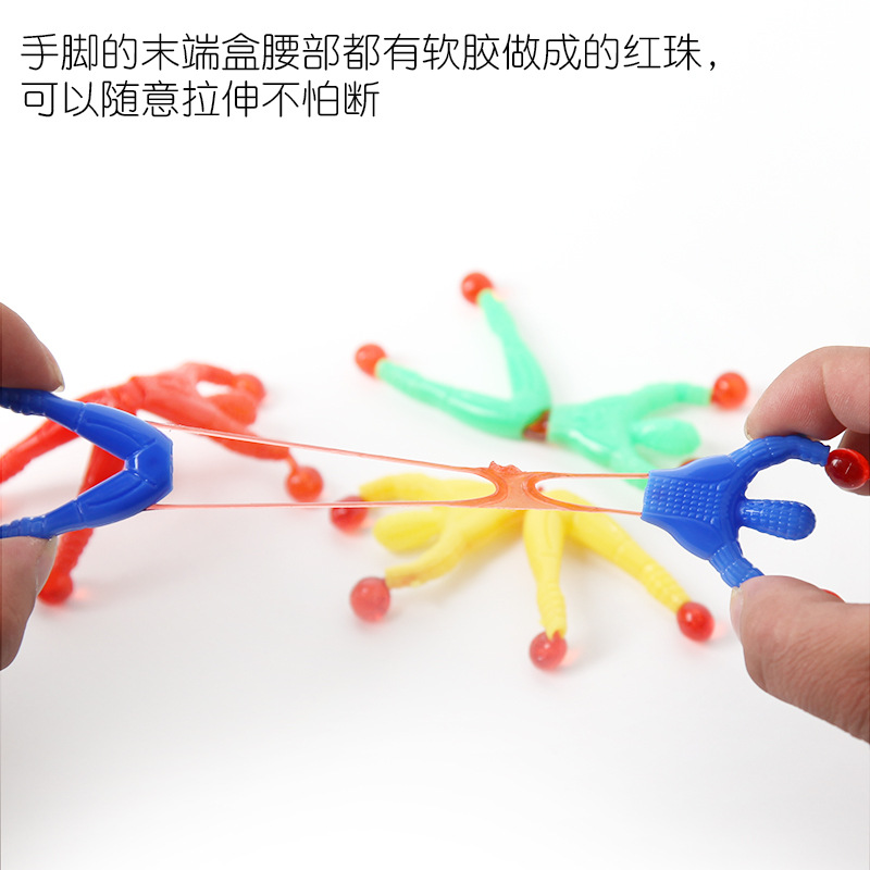 Wall-climbing spider toy, Superman Sticky Little toy, stress-relieving wall-climbing meteor hammer, palm sticky Fun Little boy toy Specification drawing