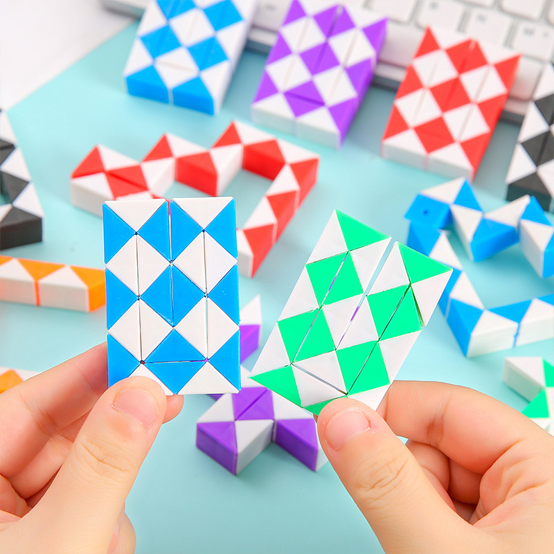 Small versatile Magic Ruler Rubik's Cube toy, 24-piece Magic ruler children's educational Rubik's cube intelligence toy, small gift for kindergarten full figure