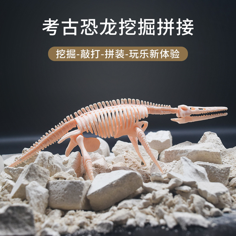 New Dinosaur skeleton excavation 2022 New Children's Intellectual Interest Cultivation Archaeological Dinosaur skeleton assembly details Picture