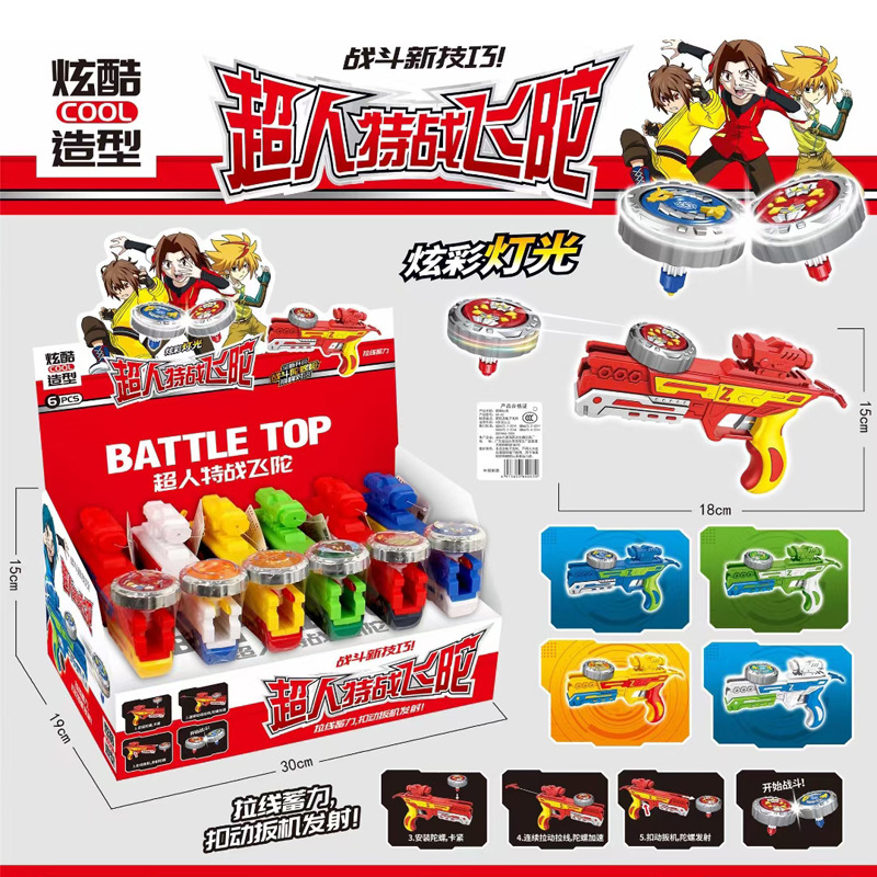 A new free shipping children's gyroscope cartoon gyroscope seven-color luminous yo-yo toy set for wholesale in supermarkets Application Scenario