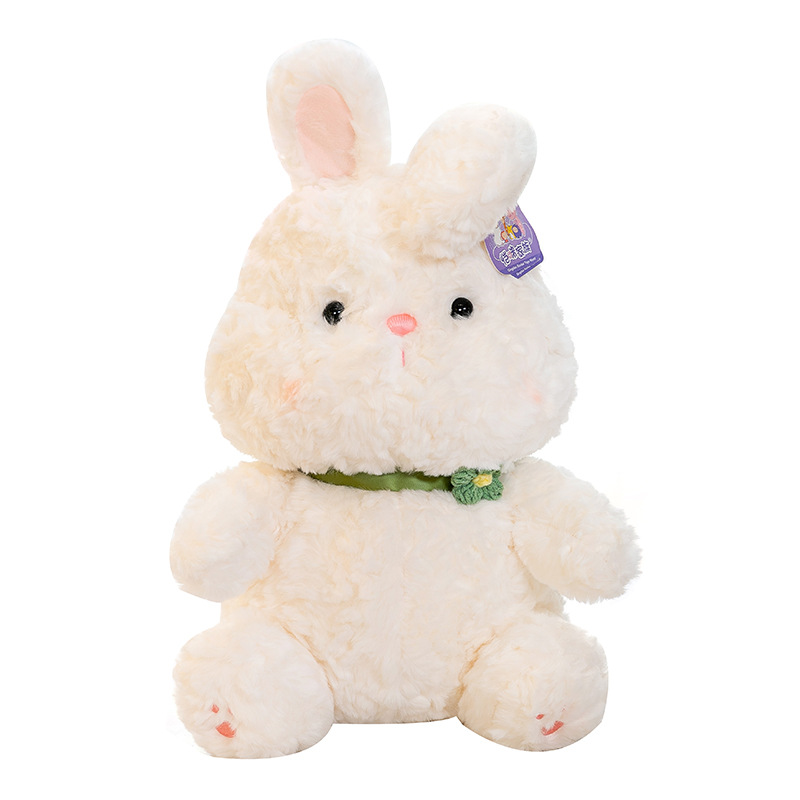 Cute little white rabbit plush toy, 8-inch premium claw machine doll, girl soothing doll, children's gift Item Picture