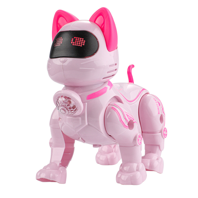Music stalls wholesale children's, boys' and girls' toys, cats, robot cats that can walk, sing, leash toys, and lights Item Picture