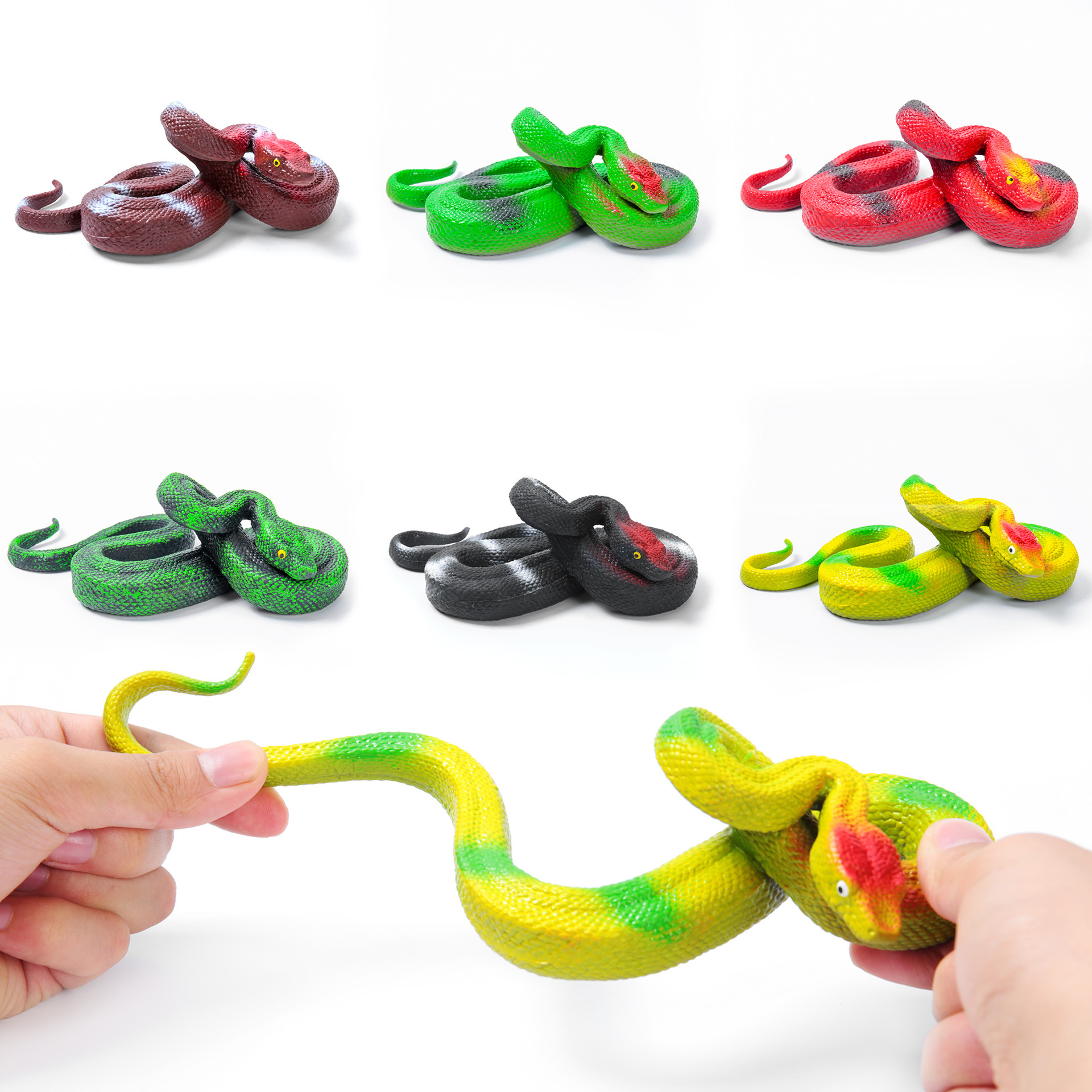 Creative soft rubber simulation snakes, cobras, fake snakes, pranks, scaring and teasing small toys, gift manufacturers, wholesale in stock full figure