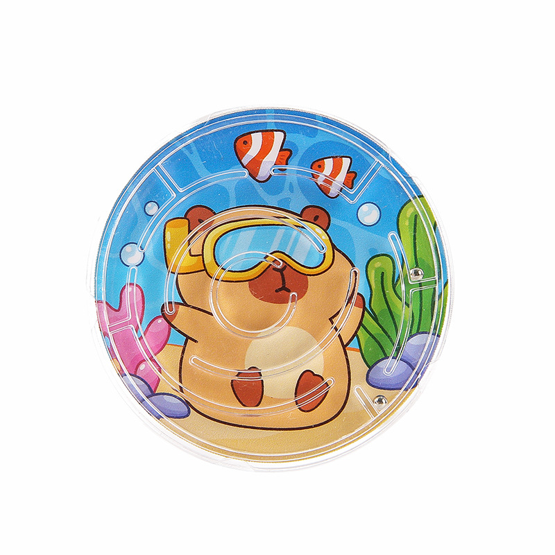 Capybara walking ball maze training puzzle toy, handheld balanced ball track maze, kindergarten toy reward benefit Item Picture