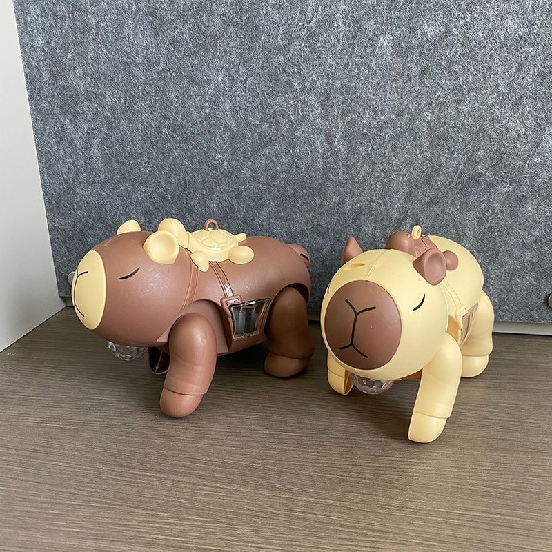 New Capibara electric music glowing walking stall toys for children with drawstring are available for wholesale at night markets Item Picture