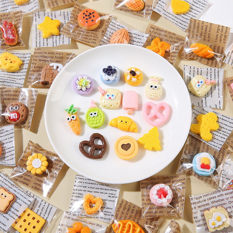 Mini cakes, desserts, bread, food toys, independent packaging, miniature simulation, children's role-playing toys, food small models Specification drawing