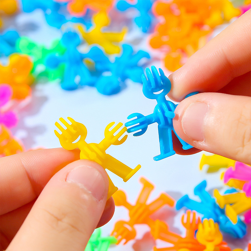 Mini cartoon building block man top 32cm children's DIY figurine toy Gashapon accessory kindergarten gift Specification drawing