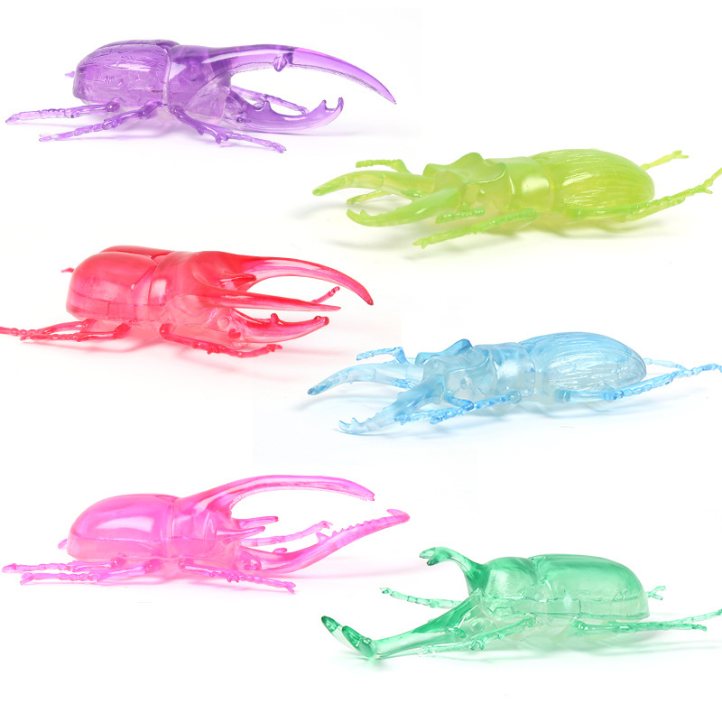 Cross-border simulation insect toys, large beetle, stag beetle prank model ornaments, children's cognitive toys, early education gifts Item Picture