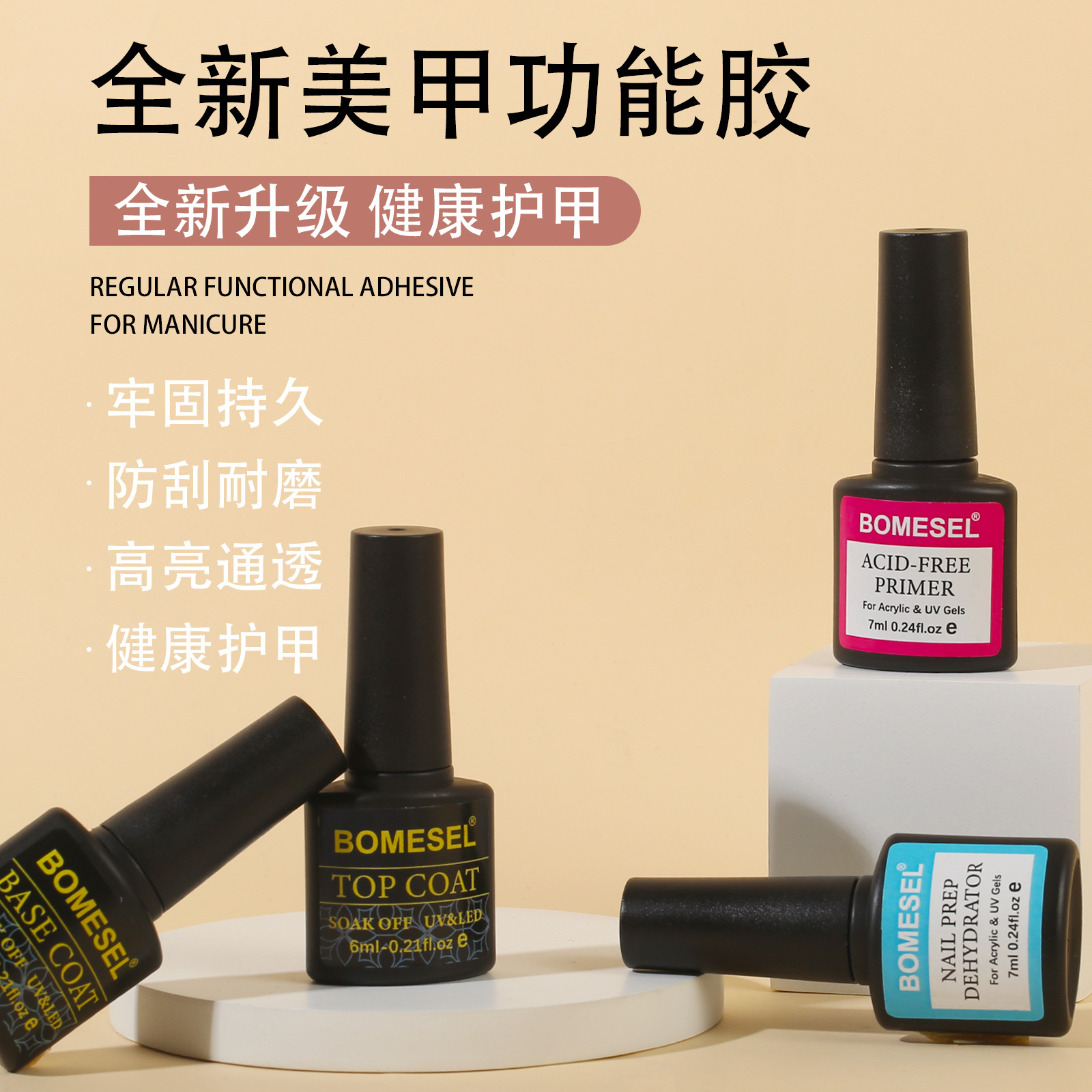 平衡液干燥剂底胶封层美甲专业必备健康无味跨境爆款可定 制logo产品图