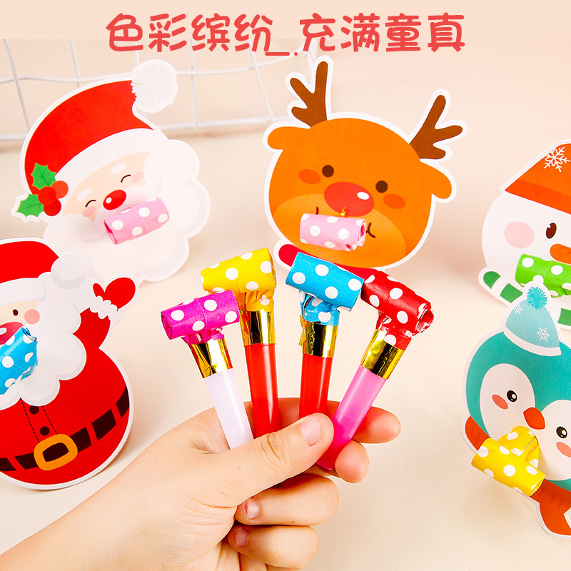 Christmas dragon whistle, whistle roll party, birthday party toys, long nose children's whistle, Christmas gifts details Picture