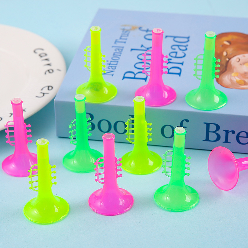 Wholesale of children's plastic transparent mini trumpet instruments, gashapon, fun eggs, street stalls, gifts, toys, and kindergarten gifts Specification drawing