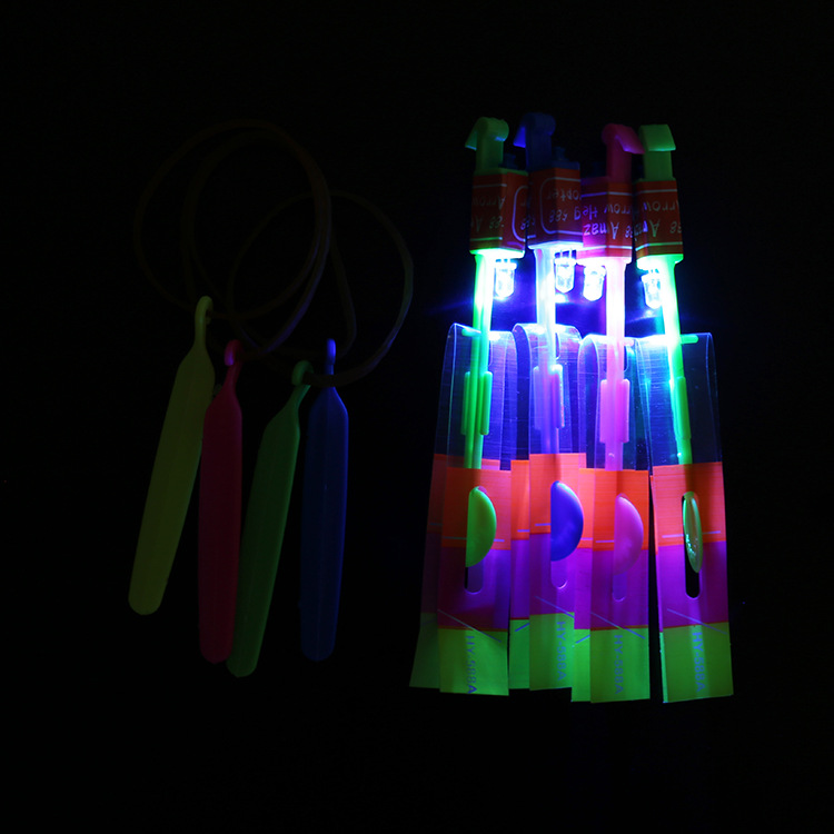 Wholesale of led light-up small flying arrows, flashing bamboo dragonflies, catapult flying rockets and children's light-up toys that are selling well at street stalls Specification drawing