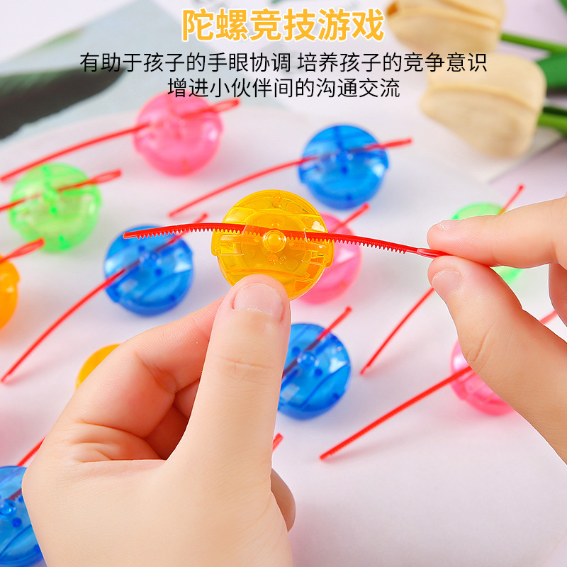 Transparent mini pull-scale gyroscope, small battle gyroscope set, gacha toy, kindergarten reward small gift full figure