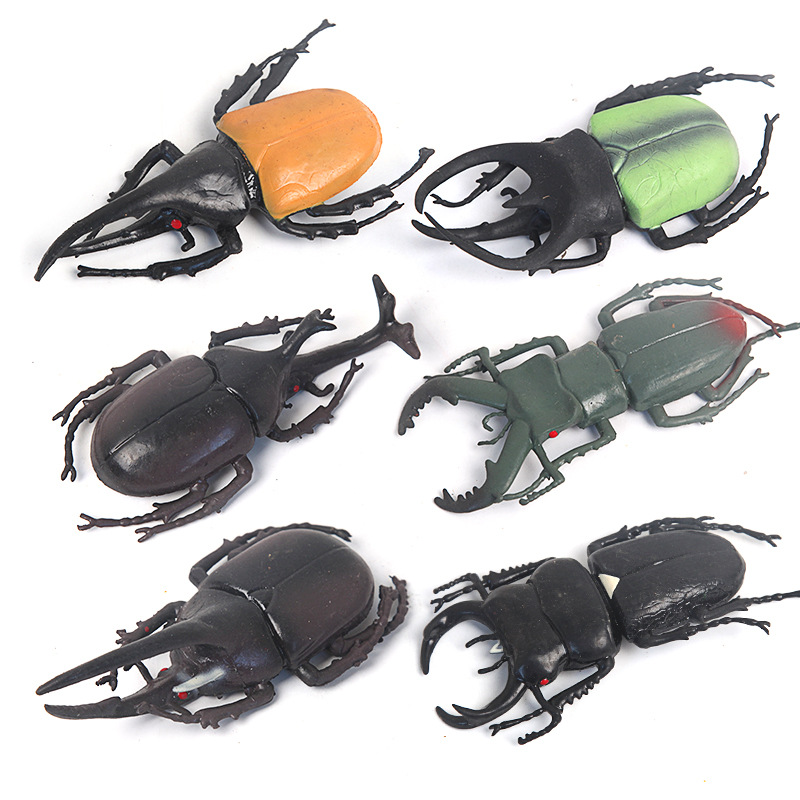 tpr soft rubber floating large beetle simulation animal insect model, children's novel small toy, prank insect prop Item Picture